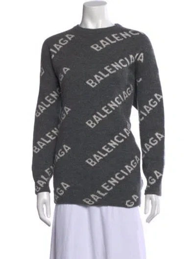 Pre-owned Balenciaga 2020 Allover Sweater In Gray