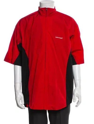 Pre-owned Balenciaga 2020 'copyright Logo' Windbreaker In Red