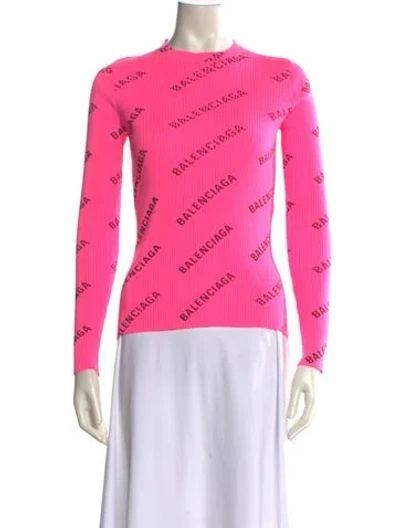 Pre-owned Balenciaga 2020 Crew Neck Sweater In Pink