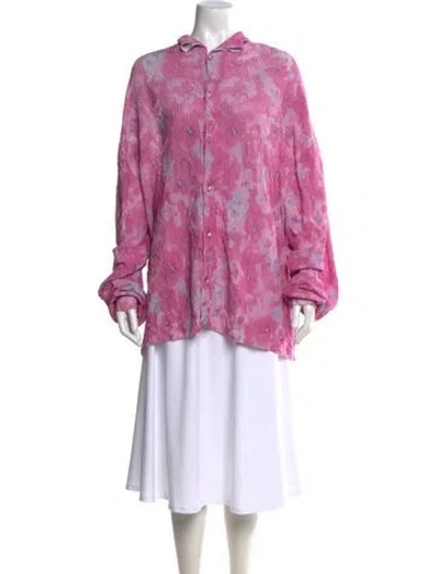 Pre-owned Balenciaga 2020 Floral Sweater W/ Tags In Pink