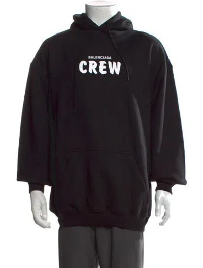 Pre-owned Balenciaga 2020 Graphic Print Hoodie W/ Tags In Black