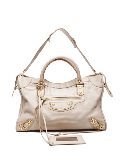 Pre-owned Balenciaga 2020 Le City Handbag In Neutral