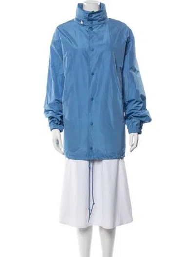 Pre-owned Balenciaga 2020 Nylon Bomber Jacket W/ Tags In Blue