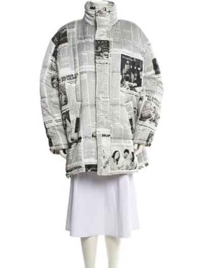 Pre-owned Balenciaga 2020 Nylon Coat In White