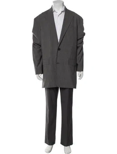 Pre-owned Balenciaga 2020 Plaid Blazer In Black