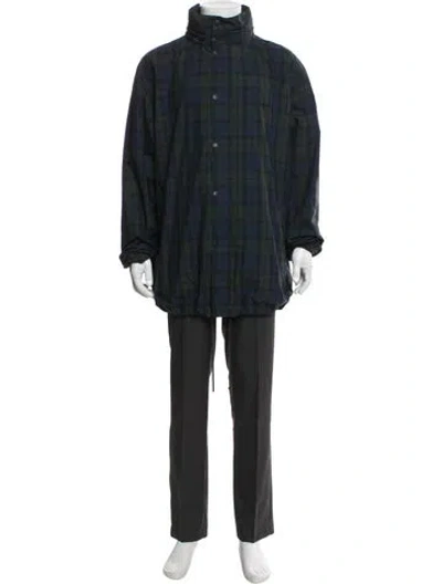Pre-owned Balenciaga 2020 Plaid Print Parka W/ Tags In Green