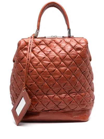 Pre-owned Balenciaga 2020 Quilted Tote Bag In Orange