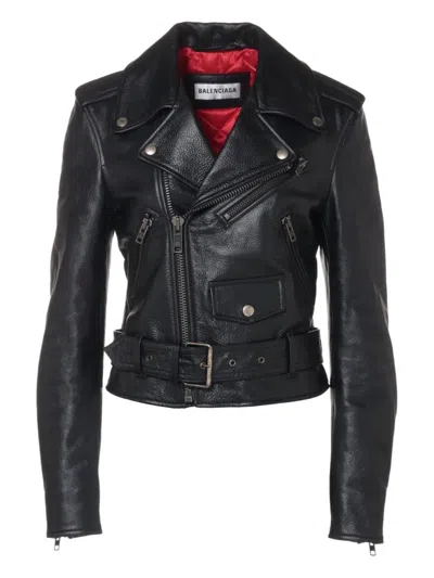 Pre-owned Balenciaga 2020 Riders Jacket In Black