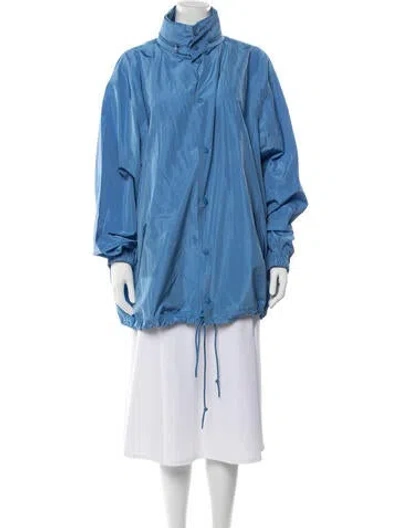 Pre-owned Balenciaga 2020 Signature Logo Parka W/ Tags In Blue