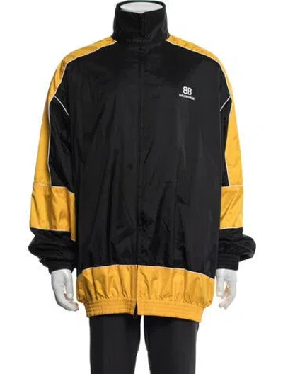Pre-owned Balenciaga 2020 Signature Logo Windbreaker In Black