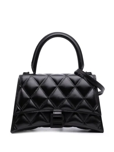 Pre-owned Balenciaga 2020 Small Quilted Leather Hourglass Top Handle Bag Satchel