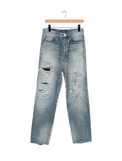 Pre-owned Balenciaga 2020 Straight Leg Jeans In Blue