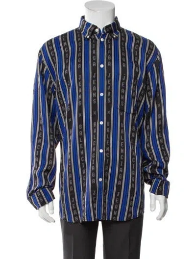 Pre-owned Balenciaga 2020 Striped Logo Shirt In Multi