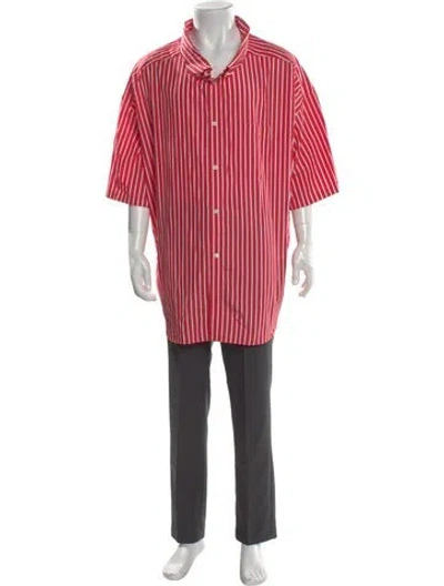 Pre-owned Balenciaga 2020 Striped Shirt In Red