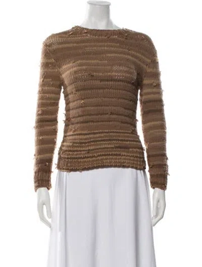 Pre-owned Balenciaga 2020 Striped Sweater W/ Tags In Brown