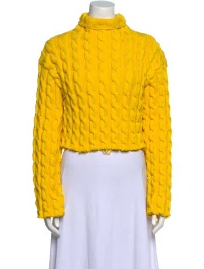 Pre-owned Balenciaga 2020 Turtleneck Sweater In Yellow