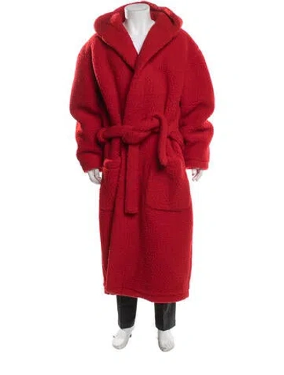 Pre-owned Balenciaga 2020 Virgin Wool Robe In Red