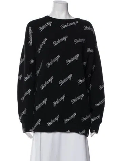 Pre-owned Balenciaga 2020 Virgin Wool Sweater In Blue