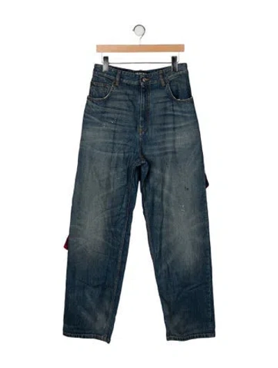 Pre-owned Balenciaga 2020 Wide Leg Jeans In Blue