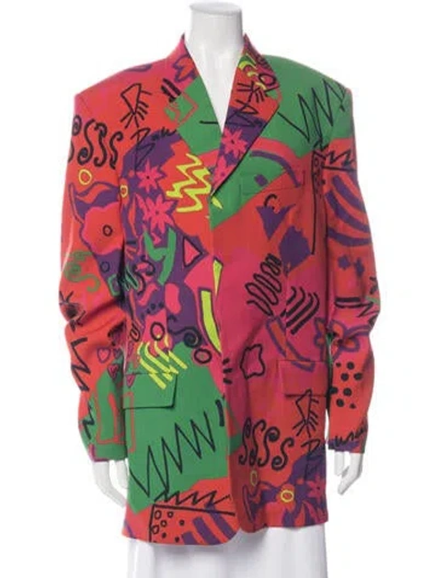 Pre-owned Balenciaga 2020 Wool Blazer In Red