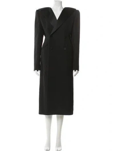 Pre-owned Balenciaga 2020 Wool Faux Fur Coat In Green