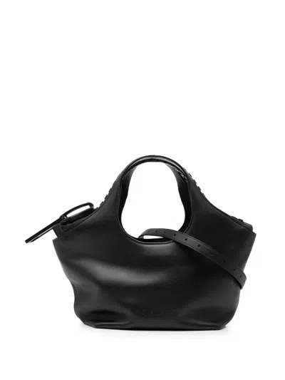 Pre-owned Balenciaga 2020-2026 Small Leather Megazip Satchel In Black