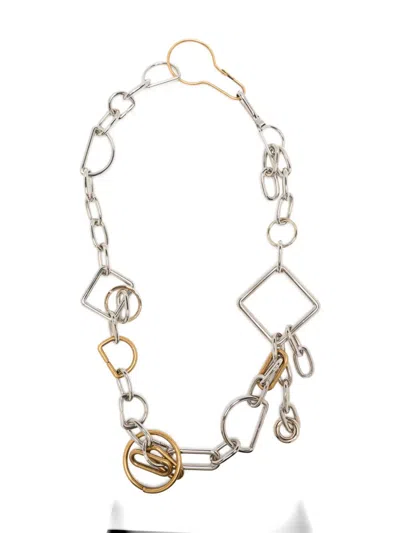 Pre-owned Balenciaga 2020s Chain Necklace In Silver