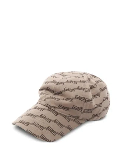 Pre-owned Balenciaga 2020s Cotton Cap In Brown