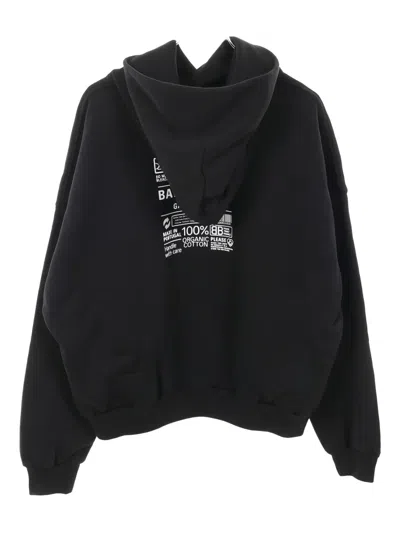 Pre-owned Balenciaga 2020s Cotton Hoodie In Black