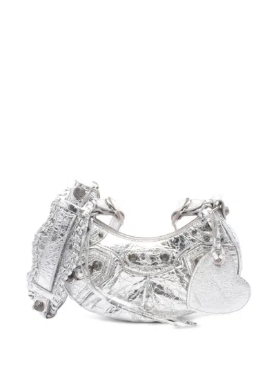 Pre-owned Balenciaga 2020s Le Cagole Shoulder Bag In Silver