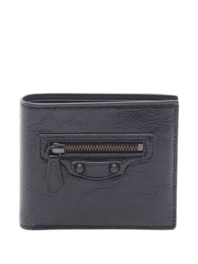 Pre-owned Balenciaga 2020s Le City Bi-fold Wallet In Black