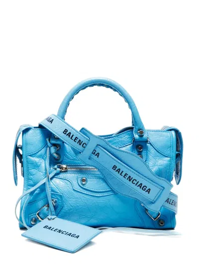 Pre-owned Balenciaga 2020s Mini Neo Classic City Tote Bag In Blue