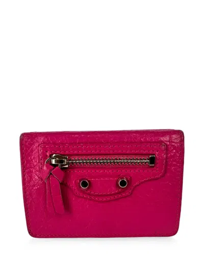 Pre-owned Balenciaga 2020s Neo Classic City Wallet In Pink
