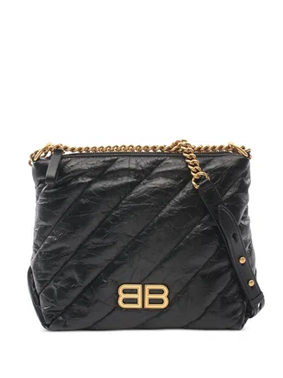 Pre-owned Balenciaga 2020s Small Crush Shoulder Bag