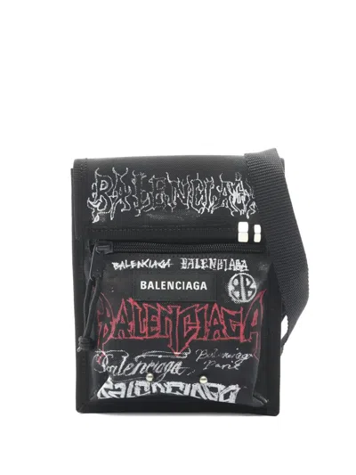 Pre-owned Balenciaga 2020s Small Explorer Messenger Bag In Black