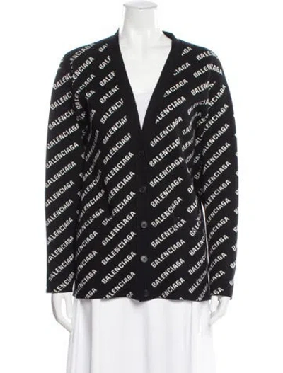 Pre-owned Balenciaga 2021 All Over Sweater In Black