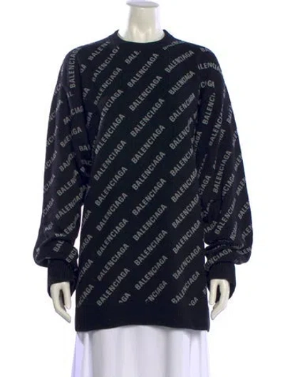 Pre-owned Balenciaga 2021 Cashmere Sweater In Black