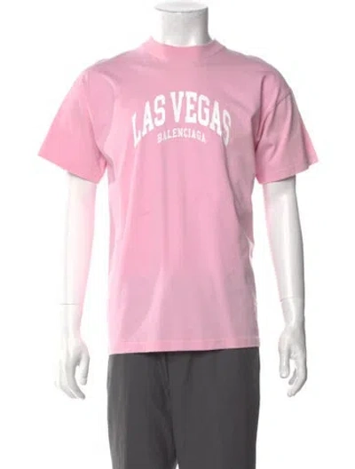 Pre-owned Balenciaga 2021 City Series 'las Vegas' T-shirt In Pink
