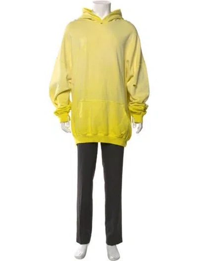 Pre-owned Balenciaga 2021 Crew Neck Hoodie In Yellow