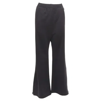 Pre-owned Balenciaga 2021 Demna High Waist Side Zip Flare Knit Jogger Pants Trousers Fr34 In Black