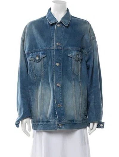 Pre-owned Balenciaga 2021 Denim Jacket In Blue