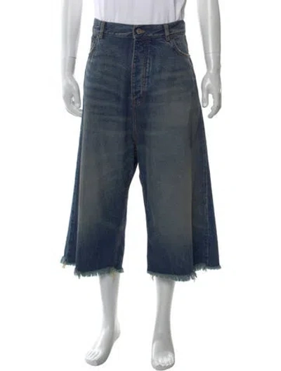 Pre-owned Balenciaga 2021 Denim Shorts W/ Tags In Blue