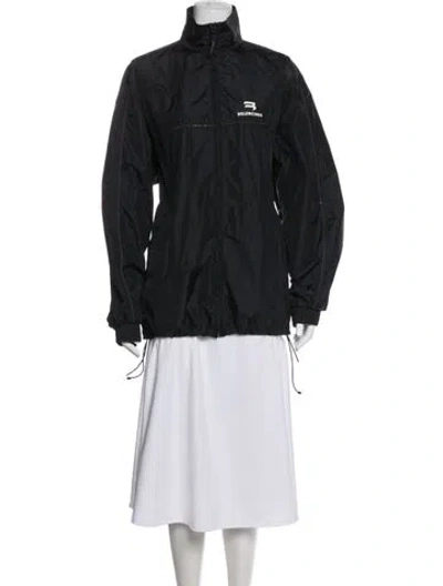 Pre-owned Balenciaga 2021 Graphic Print Parka In Black