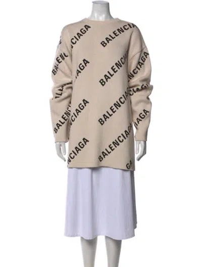 Pre-owned Balenciaga 2021 Graphic Print Sweater In Black/neutrals
