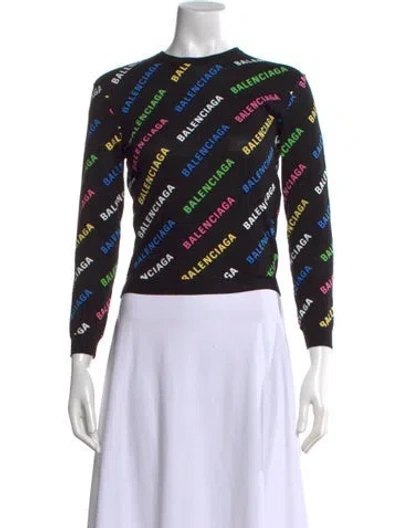 Pre-owned Balenciaga 2021 Graphic Print Sweater W/ Tags In Black