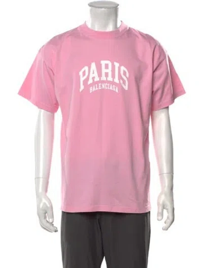 Pre-owned Balenciaga 2021 Graphic Print T-shirt In Pink