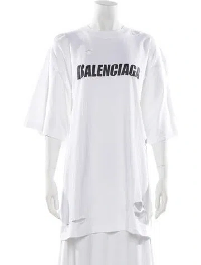 Pre-owned Balenciaga 2021 Graphic Print T-shirt In White