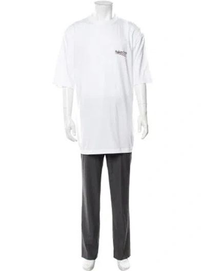 Pre-owned Balenciaga 2021 Graphic Print T-shirt In White