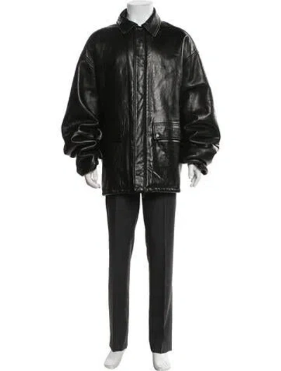 Pre-owned Balenciaga 2021 Lambskin Jacket W/ Tags In Black