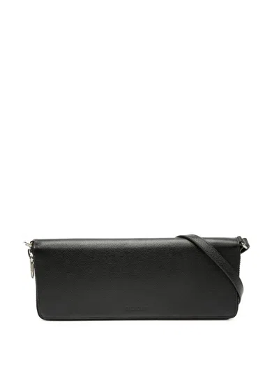 Pre-owned Balenciaga 2021 Leather Leash Clutch Shoulder Bag In Black
